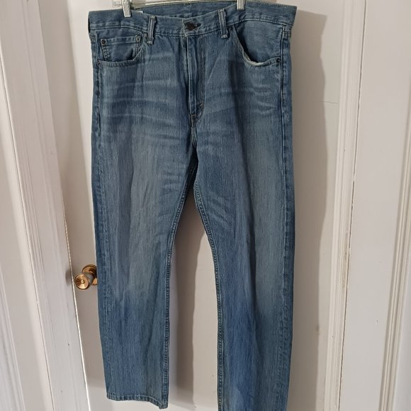 Levi's 505 Men's Regular Fit/Straight Leg Jeans 38x32 - Picture 2 of 4